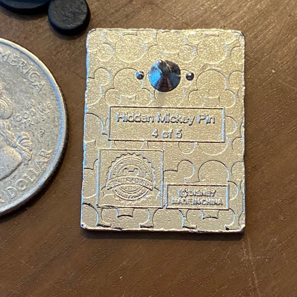 Disney Tinkerbell Silhouette brown enamel pin hidden mickey 4 of 5 - Picture 4 of 4